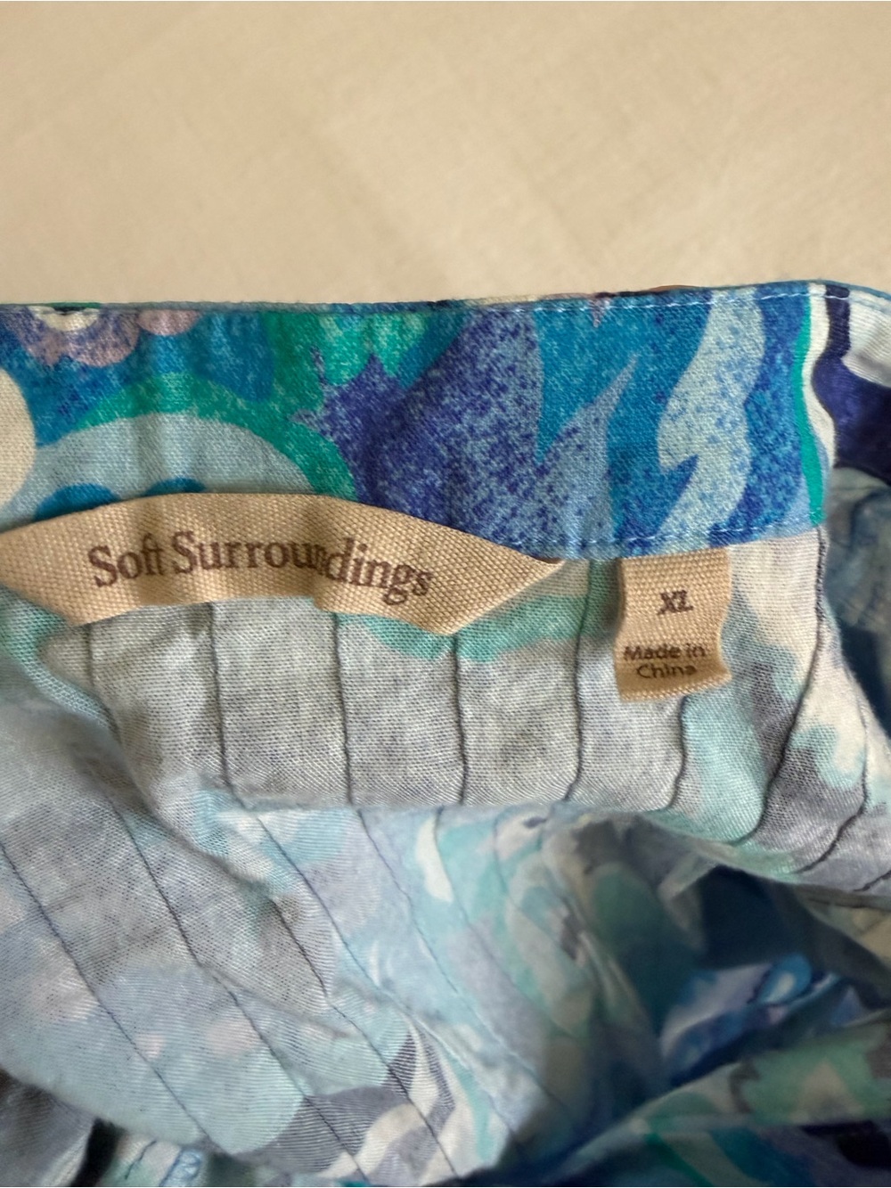 Soft Surroundings “Island Sun Paisley Blue”Midi Dress - Picture 7 of 10